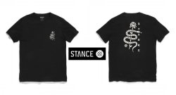 画像1: STANCE スタンス　Tシャツ　SERPANT ROSE SS　 BLACK　メンズ レディース ユニセックス 半袖