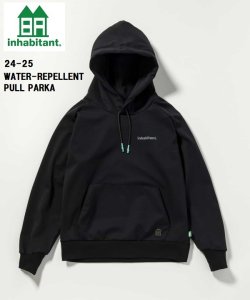 画像1: 予約商品　inhabitant インハビタント　撥水パーカー WATER-REPELLENT PULL PARKA　BLACK　24-25 スノーウェア ジャケット