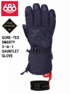 画像1: 686 シックスエイトシックス　GORE-TEX SMARTY 3-in-1 GAUNTLET GLOVE　BLACK　スノーボード グローブ ゴアテックス メンズ　日本正規品