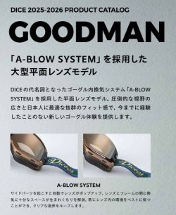 画像2: 予約商品　DICE ダイス　25-26 スノーボード ゴーグル　GOODMAN グッドマン GM55662　MBK　調光×グレイ/ブラックミラー　日本正規品