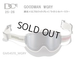 画像1: 予約商品　DICE ダイス　25-26 スノーボード ゴーグル　GOODMAN グッドマン GM54570　WGRY　調光×ULTRAライトグレイ/ライトシルバーミラー　日本正規品