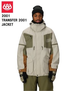 画像1: 予約商品　686 SIX EIGHT SIX シックスエイトシックス 25-26 2001 TRANSFER 2001 JACKET　LIMESTONE COLORBLOCK メンズ スノーボード ウェア 日本正規品