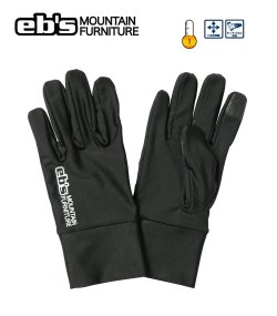 画像1: 予約商品　eb's　エビス　USU USU INNER　BLACK　2025-2026 スノーボード グローブ インナー