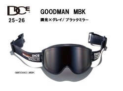 画像1: 予約商品　DICE ダイス　25-26 スノーボード ゴーグル　GOODMAN グッドマン GM55662　MBK　調光×グレイ/ブラックミラー　日本正規品