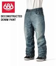 画像1: 予約商品　686 SIX EIGHT SIX シックスエイトシックス 　24-25　DECONSTRUCTED DENIM PANT - INDIGO DENIM　メンズ スノーボード ウェア パンツ　日本正規品