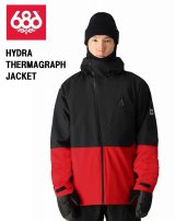 画像: 予約商品　686 SIX EIGHT SIX シックスエイトシックス 24-25 HYDRA THERMAGRAPH JACKET TRUE RED COLORBLOCK メンズ スノーボード ウェア ジャケット 日本正規品