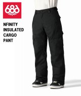 画像: 予約商品　686 SIX EIGHT SIX シックスエイトシックス 　24-25　INFINITY INSULATED CARGO PANT　BLACK　メンズ スノーボード ウェア パンツ　日本正規品