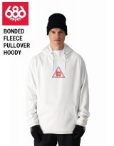 画像: 686 SIX EIGHT SIX シックスエイトシックス　24-25　BONDED FLEECE PULLOVER HOODY　WHITE スノーボード 撥水パーカー　日本正規品