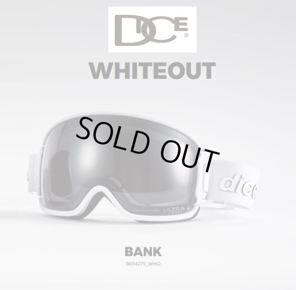 画像1: 予約商品 限定モデル　DICE ダイス　25-26 スノーボード ゴーグル　BANK バンク BK54275　WHITEOUT　調光×ULTRAライトパープル/スモークミラー 日本正規品