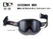 画像1: 予約商品　DICE ダイス　25-26 スノーボード ゴーグル　GOODMAN グッドマン GM54570　MBK　調光×ULTRAライトグレイ/ライトシルバーミラー　日本正規品