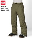 画像1: 予約商品　686 SIX EIGHT SIX シックスエイトシックス 　25-26　INFINITY INSULATED CARGO PANT　SAGE　メンズ スノーボード ウェア パンツ　日本正規品
