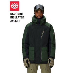 画像: 予約商品　686 SIX EIGHT SIX シックスエイトシックス 25-26 NIGHTLINE INSULATED JACKET　NAVY COLORBLOCK メンズ スノーボード ウェア ジャケット 日本正規品