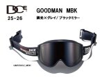 画像: DICE ダイス　25-26 スノーボード ゴーグル　GOODMAN グッドマン GM55662　MBK　調光×グレイ/ブラックミラー　日本正規品