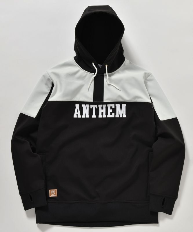 ANTHEM アンセム SHOULDER PATCH HOODIE BLACK 2022-2023 ユニセックス