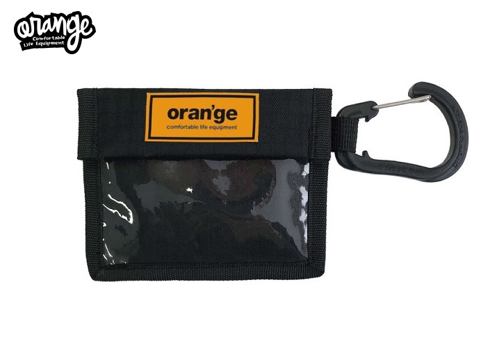 画像1: ORAN'GE オレンジ 　PassCase YOKO　カラビナ付　BLACK 　スノーボード パスケース