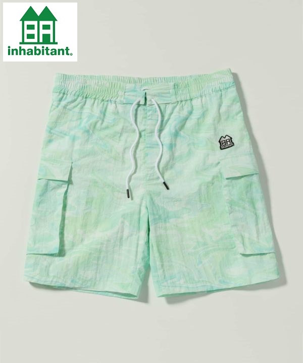 画像1: inhabitant インハビタント　カーゴショーツ　Boatmans Dry Cargo Shorts　GREEN　メンズ