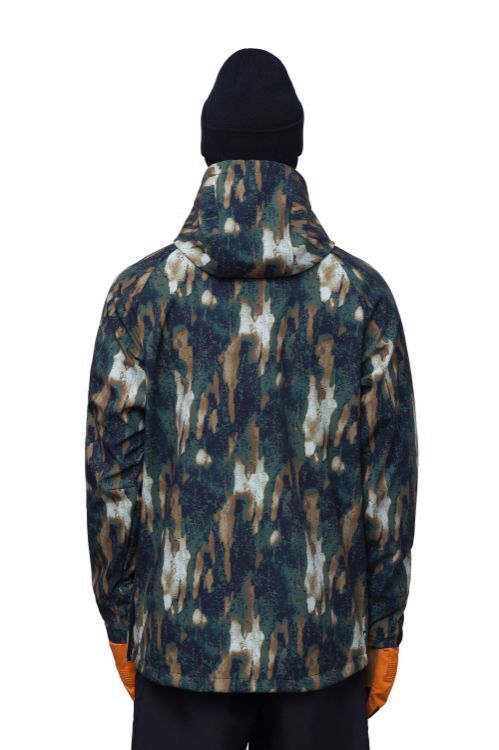 画像2: 23-24　686 SIX EIGHT SIX シックスエイトシックス　WATERPROOF HOODY　CYPRESS GREEN BARK CAMO　メンズ スノーボード ジャケット スノーウェア