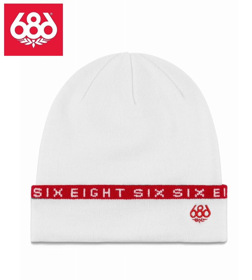 画像1: 686 シックスエイトシックス　HIGHLIGHT BEANIE　WHITE　スノーボード ビーニー　日本正規品