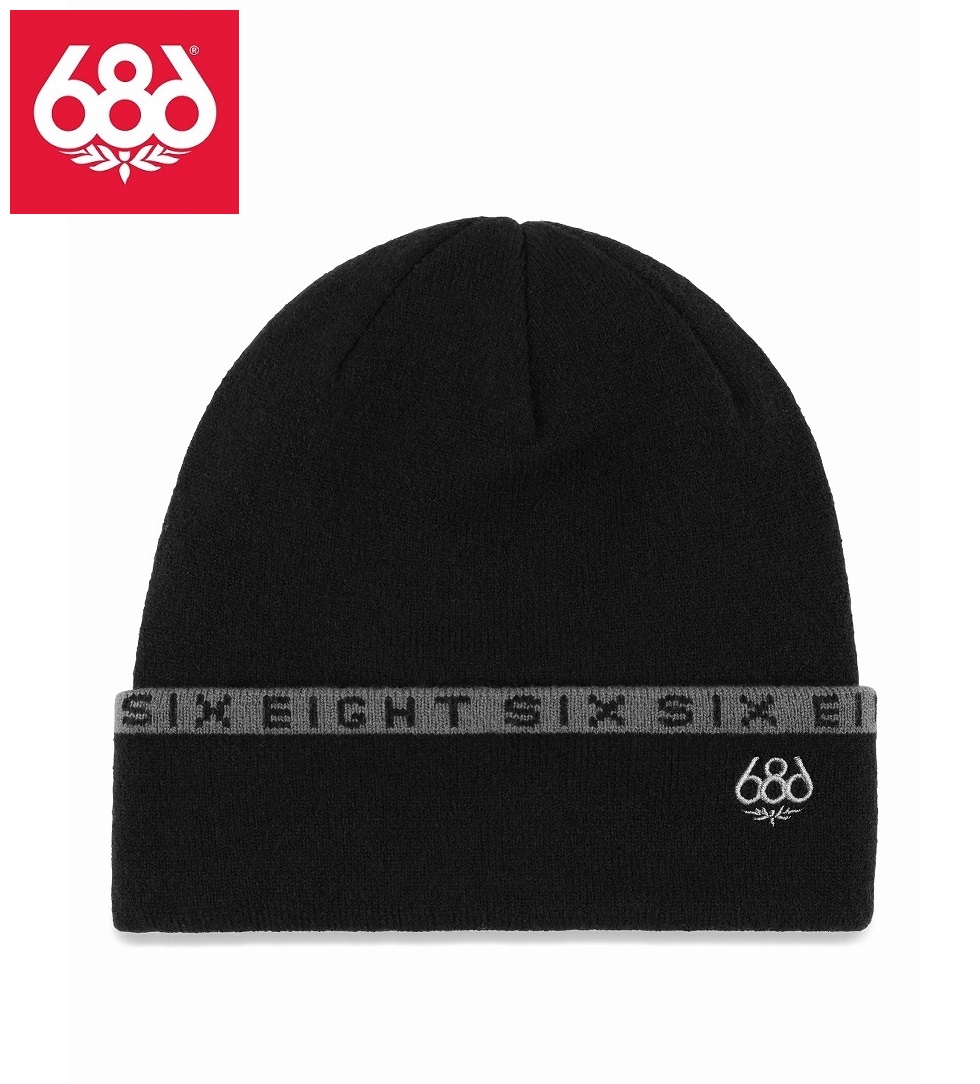 画像1: 686 シックスエイトシックス　HIGHLIGHT BEANIE　BLACK　スノーボード ビーニー　日本正規品