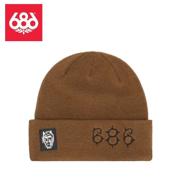画像1: 686 シックスエイトシックス　COOPER BEANIE　COOPER CARAMEL　メンズ スノーボード ビーニー　日本正規品